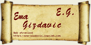 Ema Gizdavić vizit kartica